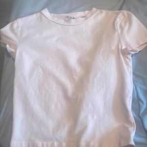 light pink tight fitting small tee